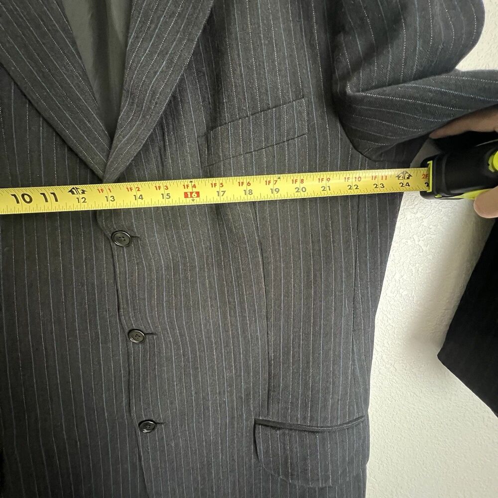Romeo Gigli Mens Pinstripe Suit Jacket Size 42 R 52 IT - Picture 11 of 11